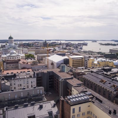 Ilmakuva Helsingin keskustasta.