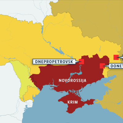 Kartta ukraina Novorossija