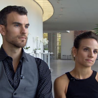 Världsmästarna i paråkning Eric Radford och Meagan Duhamel på Finlandsbesök i oktober 2016.