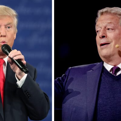 Donald Trump ja Al Gore -kuvakollaasi