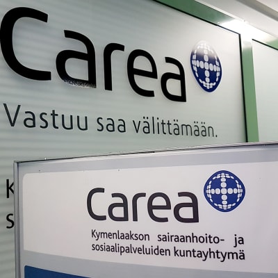 Carea-teksti Kymenlaakson keskussairaalan sisällä