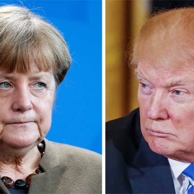 Angela Merkel ja Donald Trump.