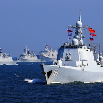 Kiinan ja Venäjän laivasto harjoittelivat yhdessä Etelä-Kiinan merellä 19. syyskuuta 2016.