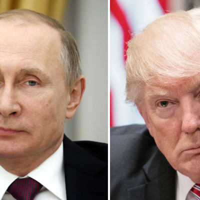 Kuvakollaasissa Venäjän presidentti Vladimir Putin (vas.) ja Yhdysvaltain presidentti Donald Trump.