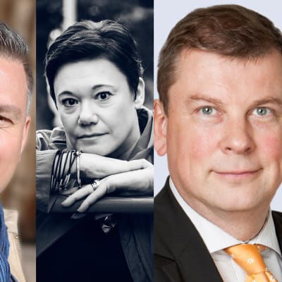 Kuvakollaasissa vasemmalta lukien kirjailija Tommi Kinnunen, Turun yliopiston kasvatustieteen apulaisprofessori Niina Junttila, EK:n johtaja Ilkka Oksala ja SAK:n puheenjohtaja Jarkko Eloranta.