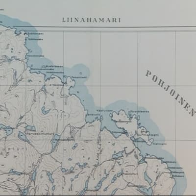 Petsamon karttaa 1930 luvulta. Rovaniemen kirjaston Lappi-osaston näyttelystä 17.7.2017