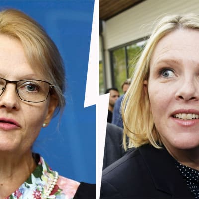 Ruotsin uusi maahanmuuttoministeri Helene Fritzon ja hänen norjalainen ministerikollegansa Sylvi Listhaug.