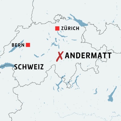 Karta över Schweiz.