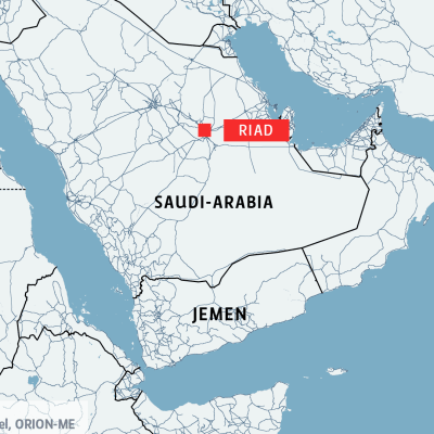 Kartta jossa näkyy Saudi-Arabia ja Jemen.
