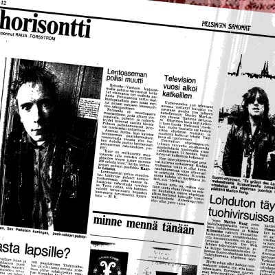 Punk-graafi Helsingin sanomien sivusta, jossa kerrotaan Sex Pistols yhtyeestä otsikolla Parasta lapsille? (3.1.1978)