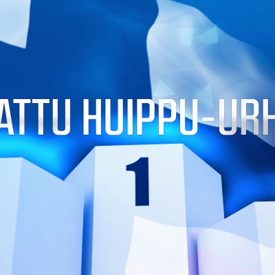 Palkintokoroke ja teksti "Hukattu huippu-urheilu"