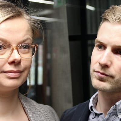Tulevaisuudentutkijat Laura Pouru ja Otto Tähkäpää.