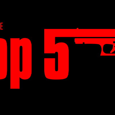 Teksti Top 5 ja pistooli