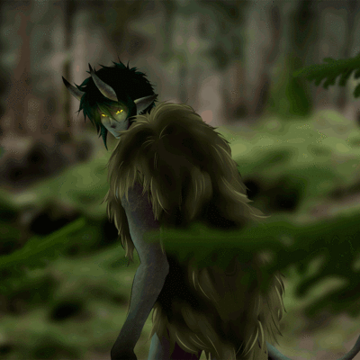 hiisi metsässä jonka silmät kiiluvat GIF Hiidenportti jättiläinen hahmo taruolento