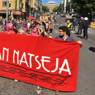 Turku ilman natseja -mielenosoitus.