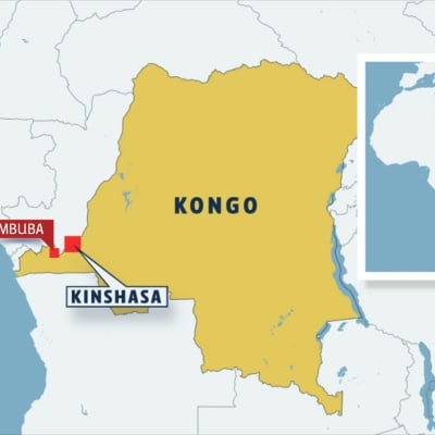Karta över Kongo