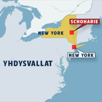 Karta över delstaten New York