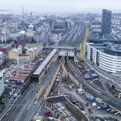 Vierailu Tampereen Kannen ja uuden areenan työmaalle