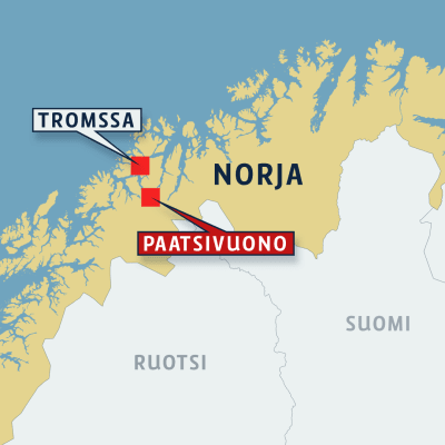 Pohjois-Norjan kartta