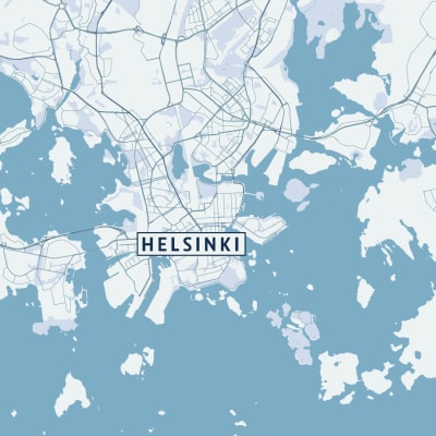 Kartta, josta näkyy Santahaminan saaren sijainti Helsingissä.