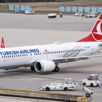 Turkish airlinesin Boeing 737 Max 8.