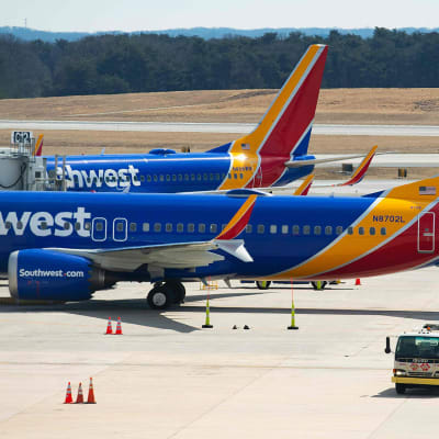 Southwest Airlines -yhtiön käyttämiä A Boeing 737 Max 8 -lentokoneita.