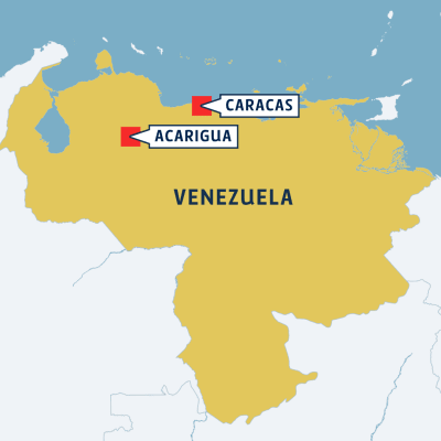 Acarigua Venezuelan kartalla.
