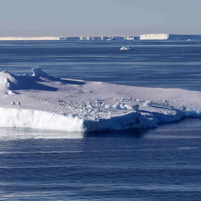 Jäätiköstä irronnut jäälautta Länsi-Antarktiksen rannikolla.