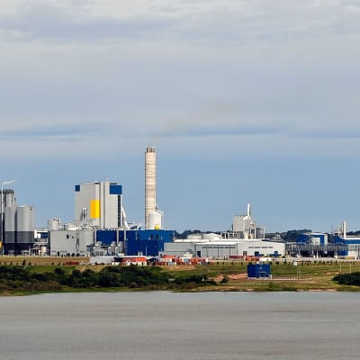 Suomalaisen United Paper Mills Ltd:n (UPM) sellutehdas Fray Bentosissa, Uruguaissa 19. 04. 2010.