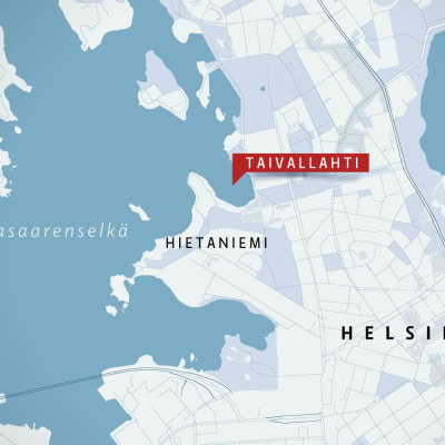 Kartta Helsingistä.