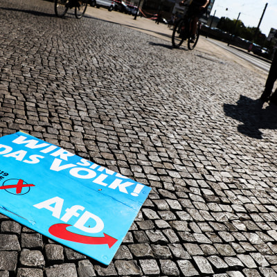 AfD:n kyltti maassa.