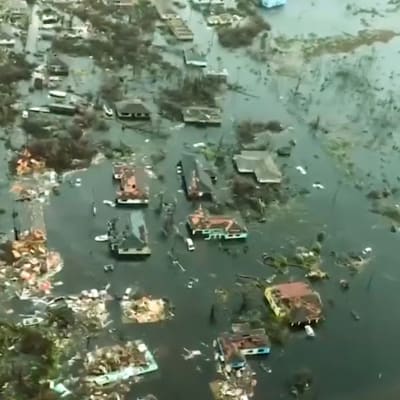 Dorian-myrskyn tulvat hautasivat Bahamasaaret veden alle