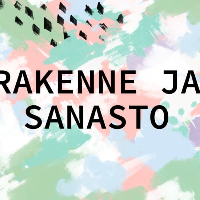 teksti sanasto- ja rakenneharjoituksia värikkäällä pohjalla