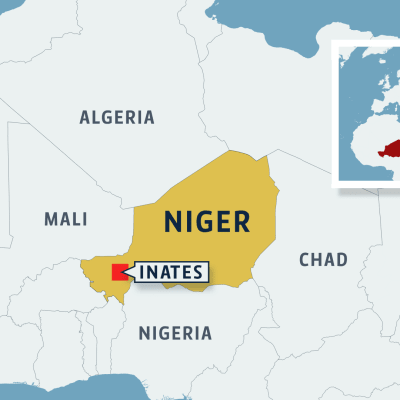 Niger Inates kartta.