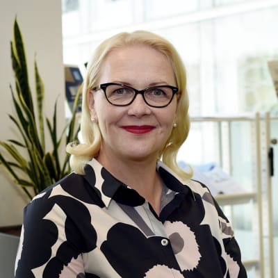 Opetushallituksen perusopetuksen ja varhaiskasvatuksen päällikkö Marjo Rissanen kuvattuna opetushallituksen lukuvuoden alun infotilaisuudessa Helsingissä 6. elokuuta.