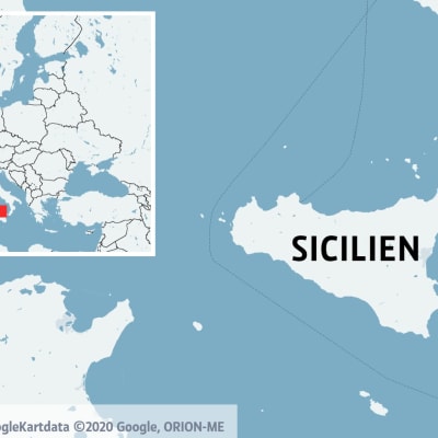 Karta där man kan se Siciliens läge.