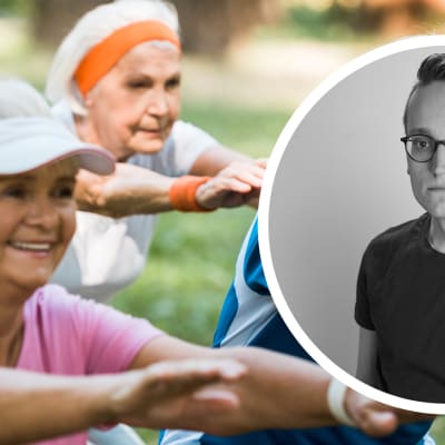 Parkgymnastik och bild av Axel Åhman