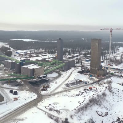 Outokummun Elijärven kaivoksen laajennustyömaa