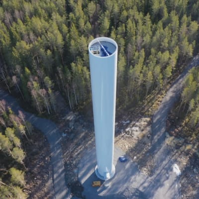 I Malax byggs Långmossa vindkraftspark
