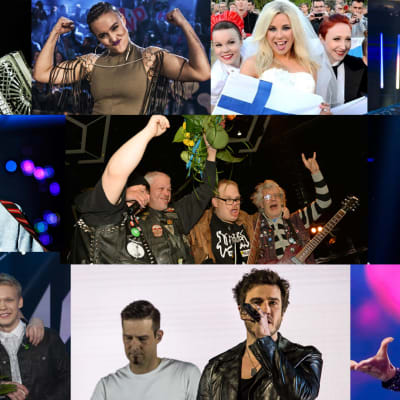 Kaikki 2010-luvun Suomen euroviisuedustajat.
