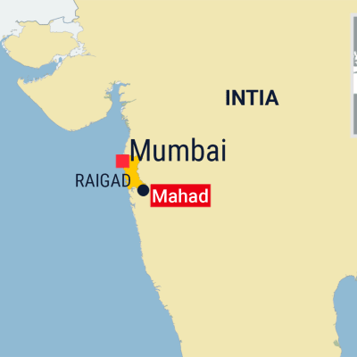 Kartta Intia, Mumbai, Mahad-kaupunki