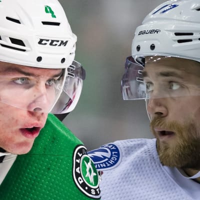 Miro Heiskanen och Victor Hedman