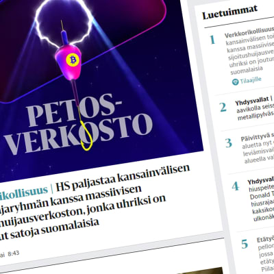 Kuvakaappaus Helsingin Sanomista
