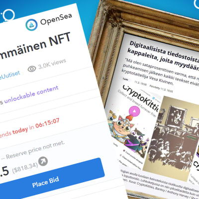 Ylen ensimmäinen NFT-huutokauppa.