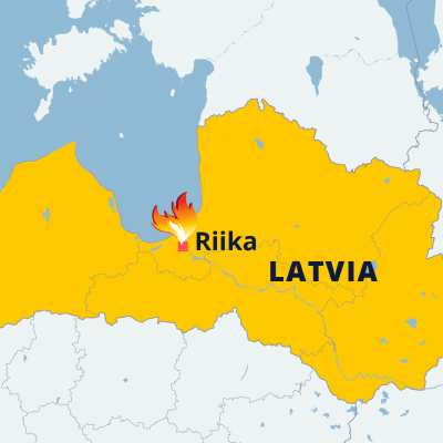 Latvian kartta.