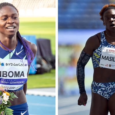 Juoksijat Christine Mboma ja Beatrice Masilingi