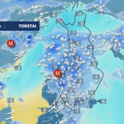 Vuosi vaihtuu lumisena ja pakkassäässä