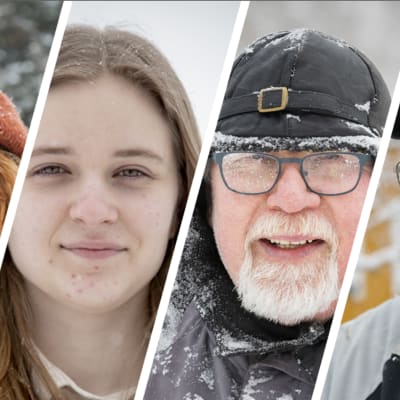 Kasvokuvassa Matilda Salminen, Aura Huhtala, Ossi Palviainen ja Erkki Patrikainen.
