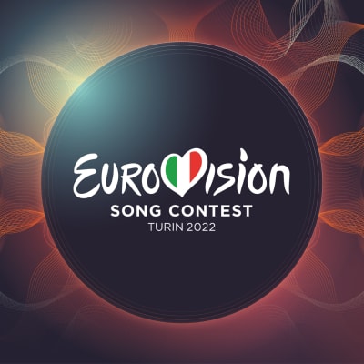 Euroviisujen logo ja vuoden 2022 Euroviisujen visuaalinen ilme.
