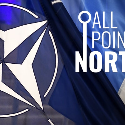 Naton ja Suomen liput sekä All Points North-logo.